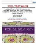 Test Bank for Pathophysiology: The Biologic Basis for Disease in Adults and Children 8th Edition Kathryn L. Mccance, Sue E. Huether