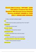 Schertz EMS Academy - EMT&sol;EMS - AAOS  12th Edition Combined Sets Exam  Questions With Revised Correct Detailed  Answers &vert;ALREADY GRADED A&plus; PASS  2024 >> BRAND NEW VERSION&excl;&excl; 