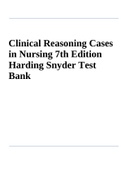 Test Banks For Clinical Reasoning Cases in Nursing 7th Edition by Mariann M. Harding; Julie S. Snyder, Chapter 1-72: ISBN- ISBN-, A+ guide.