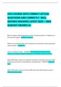 CPLS COURSE WITH CORRECT ACTUAL QUESTIONS AND CORRECTLY  WELL DEFINED ANSWERS LATEST 2024 &ndash; 2025  ALREADY GRADED A&plus; 