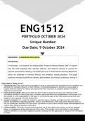 ENG2612 Portfolio &lpar;Q1 & Q2 October November ANSWERS&rpar;  2024 - DISTINCTION GUARANTEED