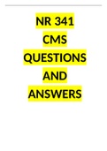 NR 341 CMS QUESTIONS AND ANSWERS