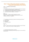 Bates Guide to Physical Examination and History Taking 12th Edition Bickley Test Bank &vert; Chapter 1 - 20   Updated Guide 2022 - 2023