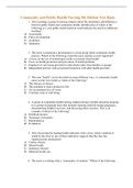  Test Bank  for Community and Public Health Nursing 9th Edition &vert; Chapter 1 - 32   Updated Guide 2022