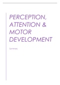 Summary of Perception, Attention & Motor Development 2022/2023
