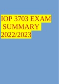 IOP3703 EXAM SUMMARY 2022/2023