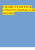 CSL2601 EXAM PACK CONSTITUTIONAL LAW 2022/2023