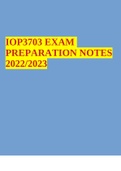 IOP3703 EXAM PREPARATION NOTES 2022/2023