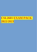 CSL2601 EXAM PACK 2022/2023