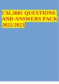 CSL2601 QUESTIONS AND ANSWERS PACK 2022/2023
