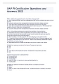 SAP FI Certification Questions and Answers 2022