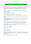 WGU C787 Nutrition Review Questions And Answers Latest Update&sol; Download to get A