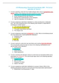 ATI Pharmacology Proctored Exam Retake 2019 - 70 Correct Questions & Answers