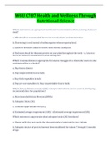 WGU C787 Health and Wellness Through Nutritional Science Questions And Answers&sol; Download to get A