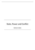 College aantekeningen State, Power And Conflict 