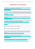 LETRS Units 1-4 Pre & Post Test