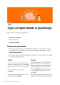 Types of experiments in psychology 