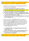 AHIP Test Exam Questions and Answers Rated A&plus; Guaranteed success New update 2022&sol;2023