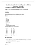 Local Anesthesia for the Dental Hygienist 1st Edition Logothetis Test Bank   Chapter 1 - 15 &vert;PDF File &vert; Updated Guide 2022