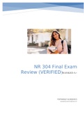 NR 304 Final Exam Review (VERIFIED)