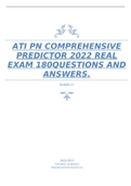 ATI PN COMPREHENSIVE PREDICTOR 2022-2023 REAL EXAM 180 Questions and Answers