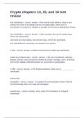 Crypto chapters 14 Questions with complete solution 2024&sol;2025