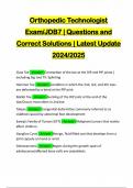 BUNDLE FOR ORTHOPEDIC SURGERY EXAMS&colon;&colon;&colon;&colon;&colon; QUESTIONS AND CORRECT ANSWERS &vert; LATEST UPDATE 2024&sol;2025