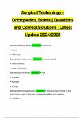 ORTHOPEDIC SURGERY PACKAGE DEAL EXAMS&colon;&colon;&colon;&colon;&colon; QUESTIONS AND CORRECT ANSWERS &vert; LATEST UPDATE 2024&sol;2025