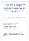 NURS 221 FINAL EXAM 2024 NEWEST  ACTUAL EXAM COMPLETE  ACCURATE EXAM QUESTIONS WITH  DETAILED VERIFIED ANSWERS &lpar;100&percnt;  CORRECT ANSWERS&rpar; &sol;ALREADY  GRADED A&plus;