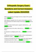 ORTHOPEDIC SURGERY BUNDLED EXAMS&colon;&colon;&colon;&colon;&colon; QUESTIONS AND CORRECT ANSWERS &vert; LATEST UPDATE 2024&sol;2025