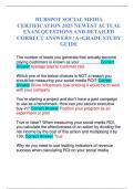 HUBSPOT SOCIAL MEDIA CERTIFICATION 2025 NEWEST ACTUAL EXAM QUESTIONS AND DETAILED CORRECT ANSWERS &vert; A&plus;GRADE STUDY GUIDE