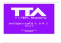 TEFL Academy Level 5 Assignments A,B and  C TEST BANK LATEST 2022 Graded A+