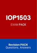 IOP1503MCQ EXAM PACK QUESTION and ANSWERS 2022-2023