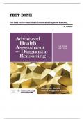 TEST BANK FOR Advanced Health Assessment and Diagnostic Reasoning&colon; Featuring Simulations Powered by Kognito 4th Edition by Jacqueline Rhoads & Sandra Wiggins Petersen &comma; ISBN&colon; 9781284170313  Verified Chapters 1 - 18 &vert; Complete Newest Version &vert; Guide A&plus;