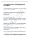 Basic Electrical Theory Final Exam Questions and Answers&period;