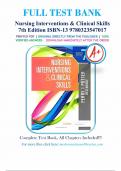  Nursing Interventions & Clinical Skills 7th Edition by Anne G&period; Perry&comma; Patricia A&period; Potter-TEST BANK