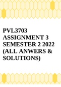 PVL3703 ASSIGNMENT 3 SEMESTER 2 2022 (ALL ANWERS & SOLUTIONS)