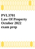 PVL3701  Law Of Property  October 2022 exam prep