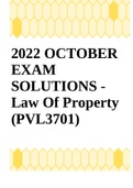 2022 OCTOBER EXAM SOLUTIONS - Law Of Property (PVL3701)