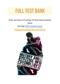 History and Systems of Psychology 7th Edition Brennan Solutions Manual
