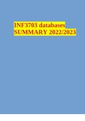 INF3703 databases SUMMARY 2022/2023