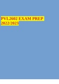 PVL2602 EXAM PREP 2022/2023
