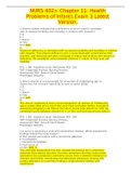NURS 402> Chapter 11&colon; Health Problems of Infants Exam 3 Latest Version&period;