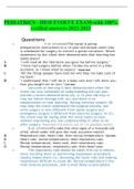 PEDIATRICS - HESI EVOLVE EXAM-with 100&percnt; verified answers-2022-2023
