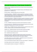 Aircraft Dispatcher Final Exam Graded A&plus;