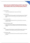 Systems Security Certified Practitioner &lpar;SSCP&rpar; - Exam Prep&sol;  Exam Questions with Correct Verified Answers&sol; Rated A&plus; 