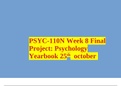 PSYC-110N Week 8 Final Project: Psychology Yearbook 25th october