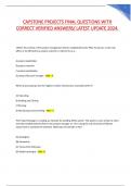 CAPSTONE PROJECTS FINAL QUESTIONS WITH  CORRECT VERIFIED ANSWERS&sol; LATEST UPDATE 2024&period;