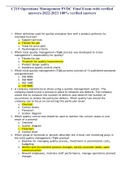 C215 Operations Management PVDC Final Exam-with verified answers-2022-2023 100&percnt; verified answers 