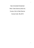 Intro to Data Science - Lecture Notes